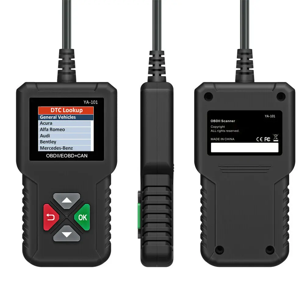 YA101 OBDII/EOBD считыватель кодов YA-101 автоматический диагностический инструмент граф datastream OBD2 реальный 16Pin obd2 DIY сканер CR3001