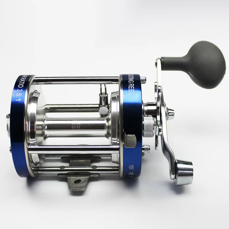 US $252.00 Visual Fishing Wheel 90 AllMetal Boat Fishing Wheel MultiColor Drum Wheel Single Rocker Deep Sea Fishing Line Wheel