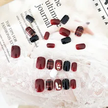 Японский стиль поддельные ногти патч год Рождество Маникюр готовой Продукт INS онлайн знаменитости Европа и Америка разборка