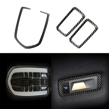 

Front Rear Seat Reading Light Lamp Decoration Cover for Porsche Cayenne Macan 2015 2016 2017 2018 Carbon Fiber Car Accessories