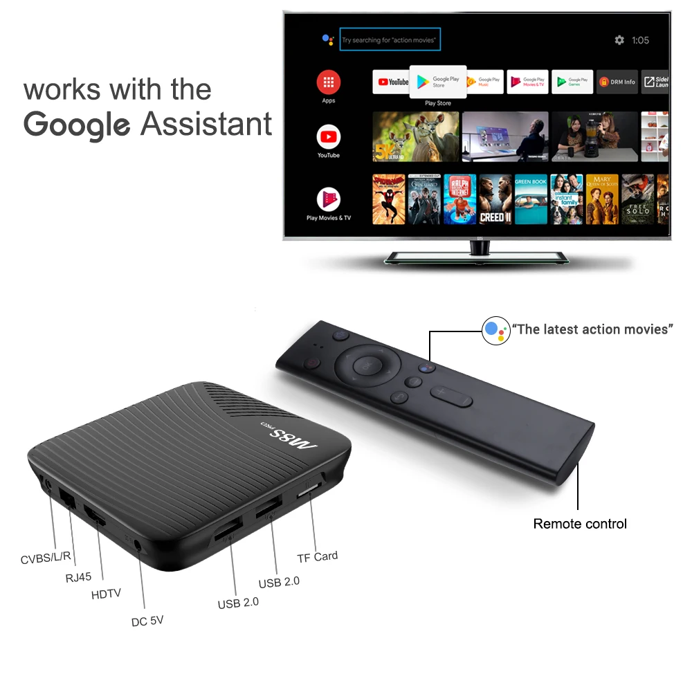 Mecool Amlogic S912 Android tv Box DDR4 Восьмиядерный Смарт 7,1 16 Гб 2,4G/5G WiFi BT 4,0 Airplay Miracast HD 4K M8S Pro медиаплеер