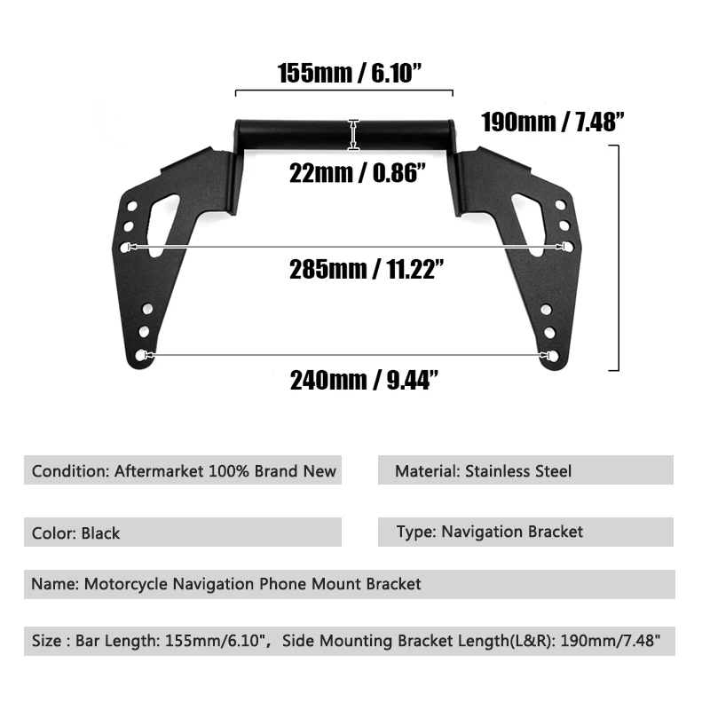 For Suzuki Vstrom DL 650 2017 2018 2019 Accessories Motorcycle Navigation Phone Mount Bracket DL650 XT V Strom 650 (2)
