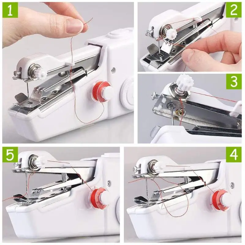 Портативная Бытовая мини ручная швейная машинка быстрая строчка шитье Рукоделие беспроводные ткани электронная швейная машина