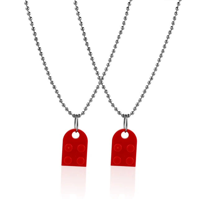 Couples Brick Heart Pendant Shaped 