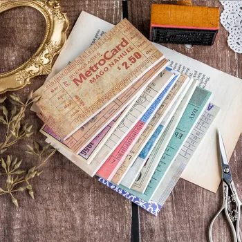 

30 sheets Vintage Receipt Old Bill Memo Pad Sticky Notes Memo Note Paper Retro Ticket Stickers Journal Message note