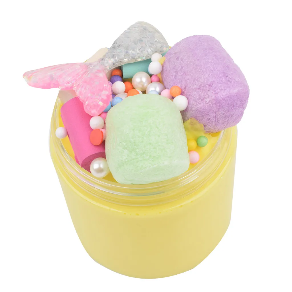 New Arrive 100ml Mud Mixing Cloud Slime Putty Scented Stress Kids Clay Toy slime container pate a modeler enfant W1004