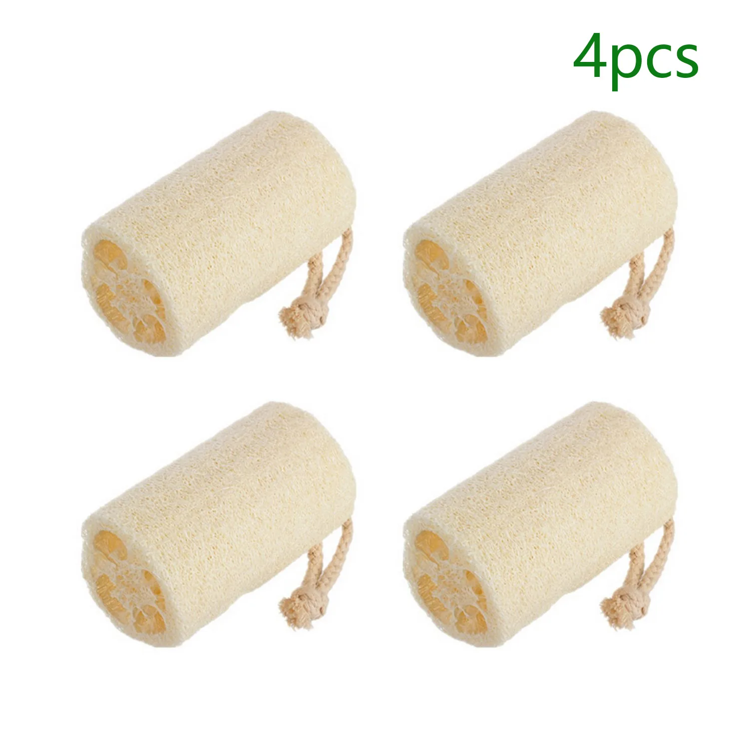 

4pcs Natural Loofah Sponge Body Shower Exfoliating Puff Scrubber Removing Horniness for Men Women Bath Supplies