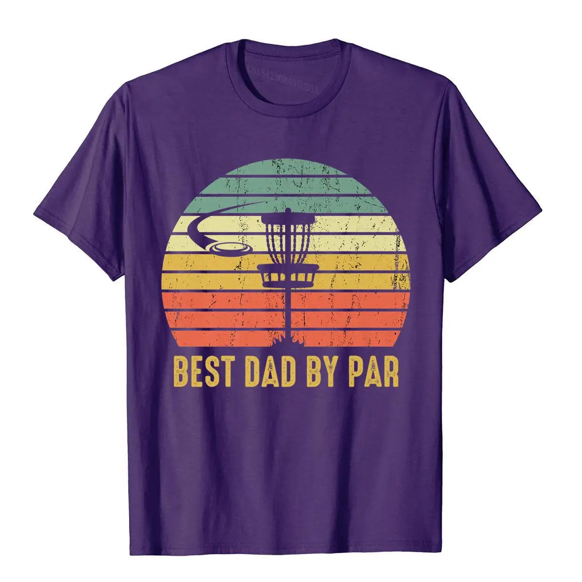 Mens Best Dad By Par Funny Disc Golf Gift For Men Father's Day Premium T-Shirt__B6704purple