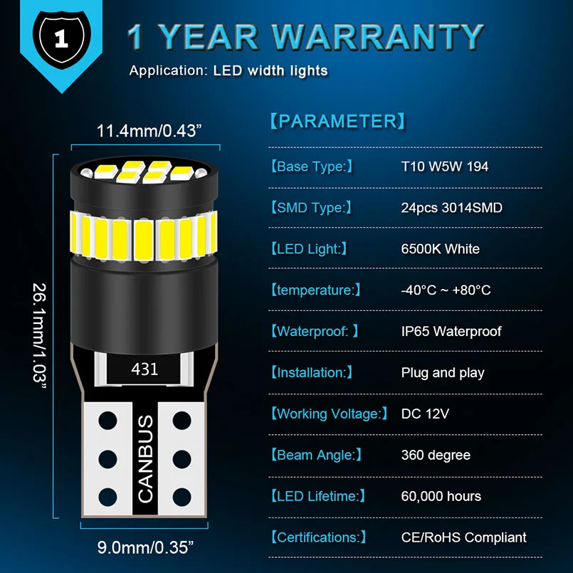 LED ĵ  168 194   LED  , ׸  , ƿ BMW  24SMD 3014 ȭƮ 12V, T10 W5W, 2 