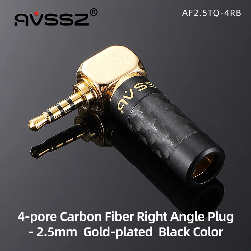 AVSSZ Carbon Fiber 3.5mm Jack Stereo Headphone Plug - Straight/Angle, 3/4/5 Poles, DIY Repair & Replacement (2.5mm, 4.4mm) Description Image.This Product Can Be Found With The Tag Names Computer Cables Connecting, Computer Peripherals, PC Hardware Cables Adapters, Straight angle plug