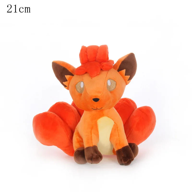 1 шт. 15-25 см японское аниме PIKACHU Ditto Vulpix Poliwhirl Eevee плюшевая игрушка мягкая набивная кукла животные игрушки для подарки для детей - Цвет: 21cm Vulpix
