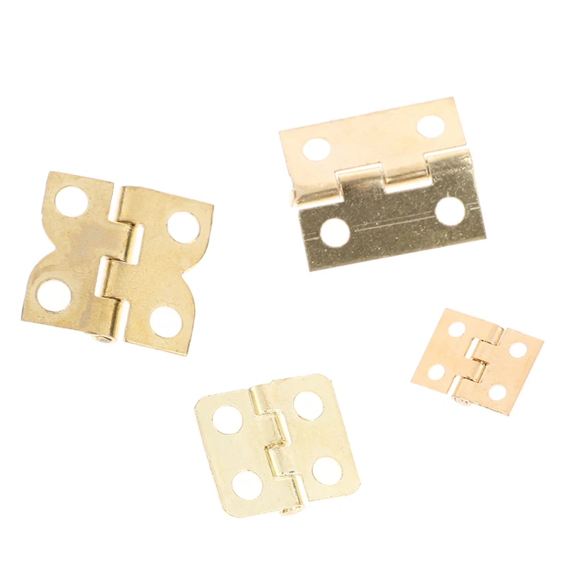 10 Set 1/12 Dollhouse Miniature Alloy Hinge Model Folding Decoration Door Accessories Doll House
