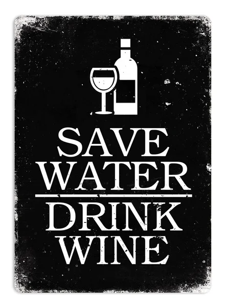 

Save Water Drink Wine BLACK Tin Sign art wall decoration,vintage aluminum retro metal sign,