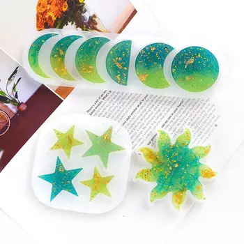 

Eclipse Moon Star Sun Silicone Mold For DIY Epoxy Resin Crystal Mold Pendant Jewelry Making Tool Mold Home Decoration