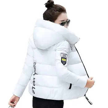 

Winter Parkas Women 2019 Autumn Plus Size 5XL Coat Jacket Hooded Thick Warm Short Outerwear Female Slim Cotton Padded Basic Tops