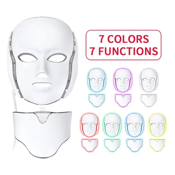 

Missheart 7 Colors Led Mask With Neck Therapy Photon Korean Acne Rejuvenation Face Beauty Spa LED Face Mask Whitening