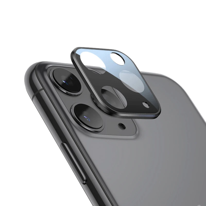 Черный Для IPhone 11Pro и 11 Pro Max полное покрытие закаленное стекло объектив камеры протектор экрана Аксессуары для мобильных телефонов - Цвет: Черный