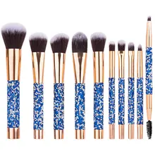 10 Pcs von Diamant-Gewickelt Make-Up Pinsel Erröten Pinsel Schönheit Werkzeug Set Diamant-Angewendet Make-Up Pinsel