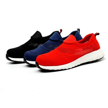 

Woman summer indestructible Safety shoes men's Lightweight shoes man with Steel Toe Shoes for work Breathable women sneaker man