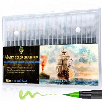

72 Colors watercolor brush pens Set For Painting Drawing Marker