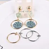 The Korean minimalist double circular DIY alloy electroplating Circle Earrings Earrings Handmade accessories package ► Photo 1/5