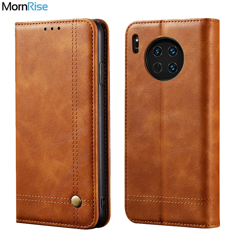 

Luxury Slim Leather Flip Cover For Huawei Mate 30 / Mate 30 Pro Case Wallet Card Slots Photo Frame Stand Magnetic Phone Bags