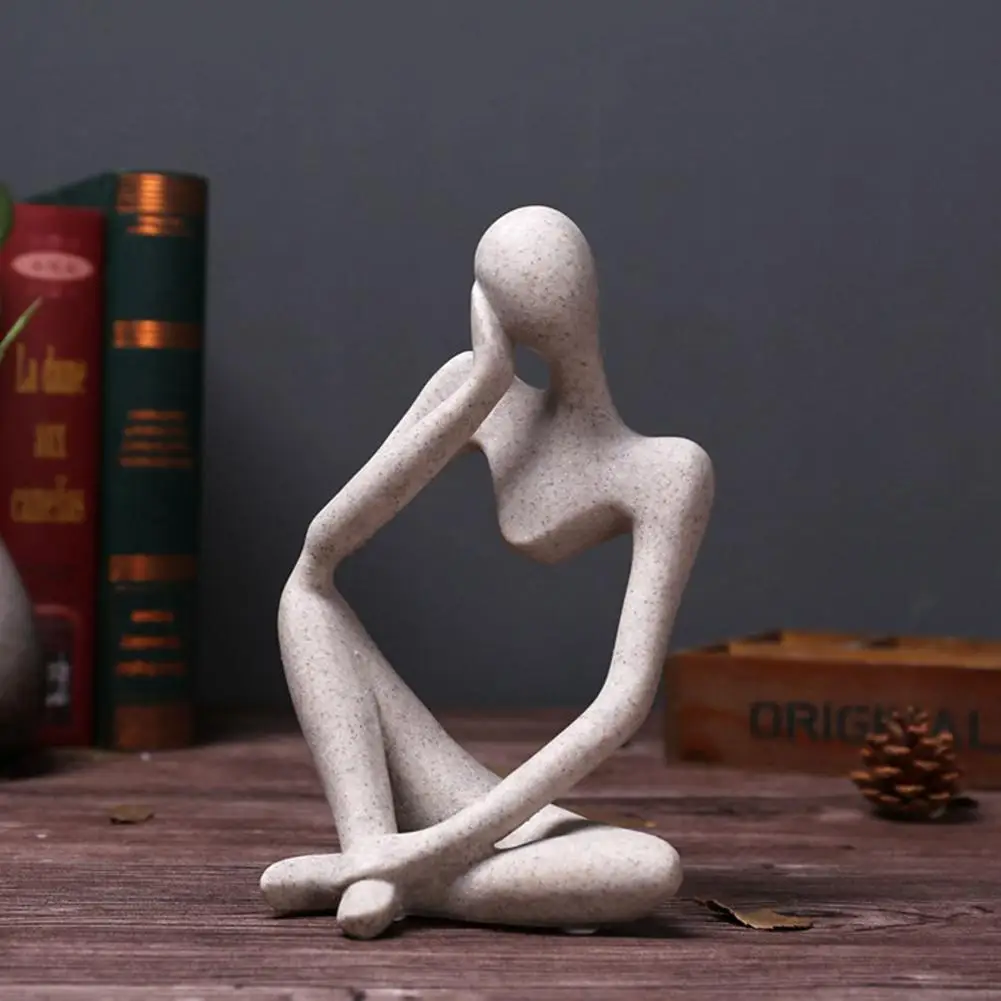 Creative Resin Statues Abstract Thinker People Statue Sculptures Figurine DIY Decoration Craft Office Home Decoration Figurine Creative Resin Statues Abstract Thinker People Statue Sculptures Figurine DIY Decoration Craft Office Home Decoration Figurine