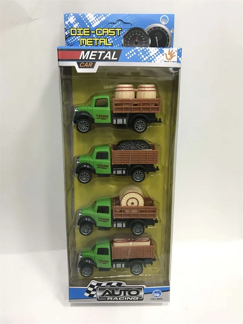 

DIY Assembly Model Alloy Warrior Engineering Vehicle Model 1: 55 Freight Truck Agricultural Vehicle Farmer Car Car Toy