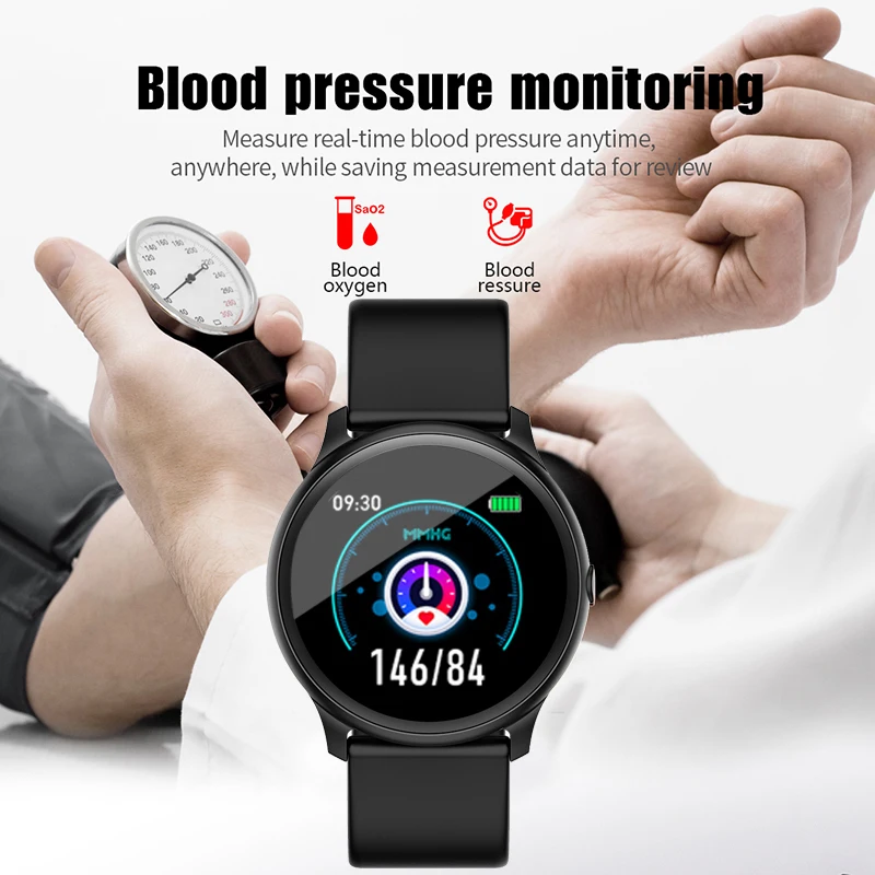 New Smart Watch Ip68 Waterproof Fitness Tracker Heart Rate Monitor Music Control Men Women Sma-3
