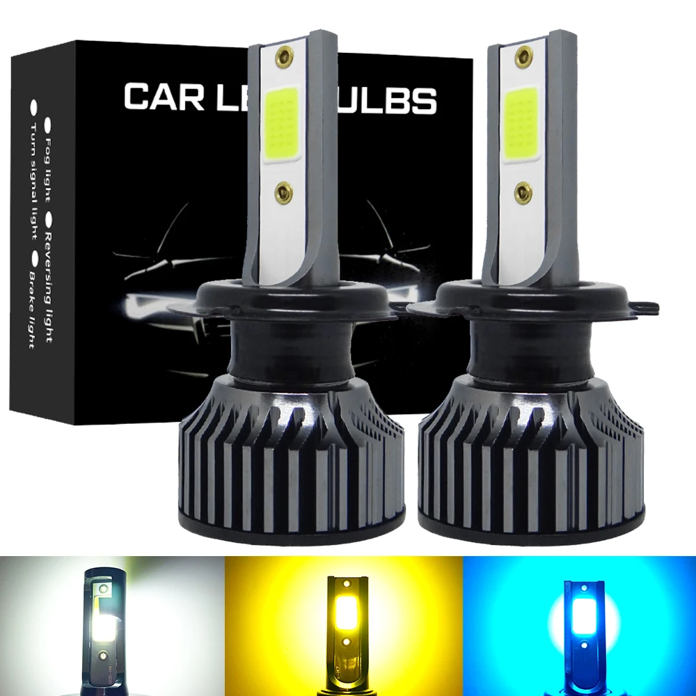2pcs H1 H7 LED H4 9000LM HB3 HB4 Led H11 H8 9006 9005 Car Headlight Bulb Diode Fog Lamps for Auto 6000K 8000K 3000K 12V | Автомобили и