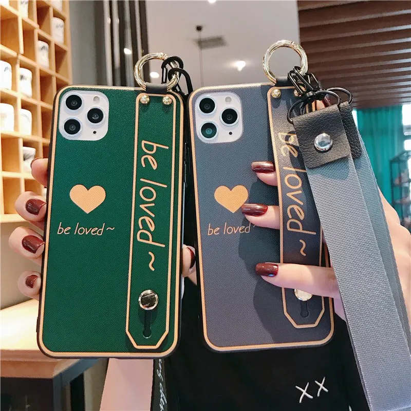 Чехол для телефона iPhone 11 Pro X S Max XR с надписью Love ремешком на запястье чехол 8 7 6 6s Plus