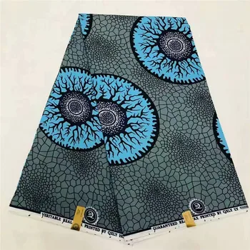 

Excellent apparel cloth African real cotton printed wax fabric for party dress WF12(6yards/lot)