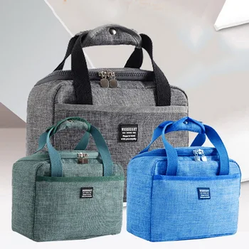 

JODIMITTY Portable Lunch Bag New Thermal Insulated Box Tote Cooler Handbag Bento Pouch Dinner Container School Food Storage