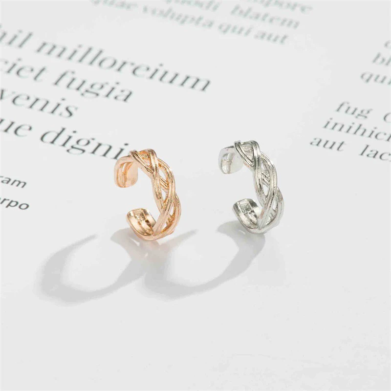 LETAPI простые ушные манжеты для женщин золотые серьги каффы Клипсы Серьги без