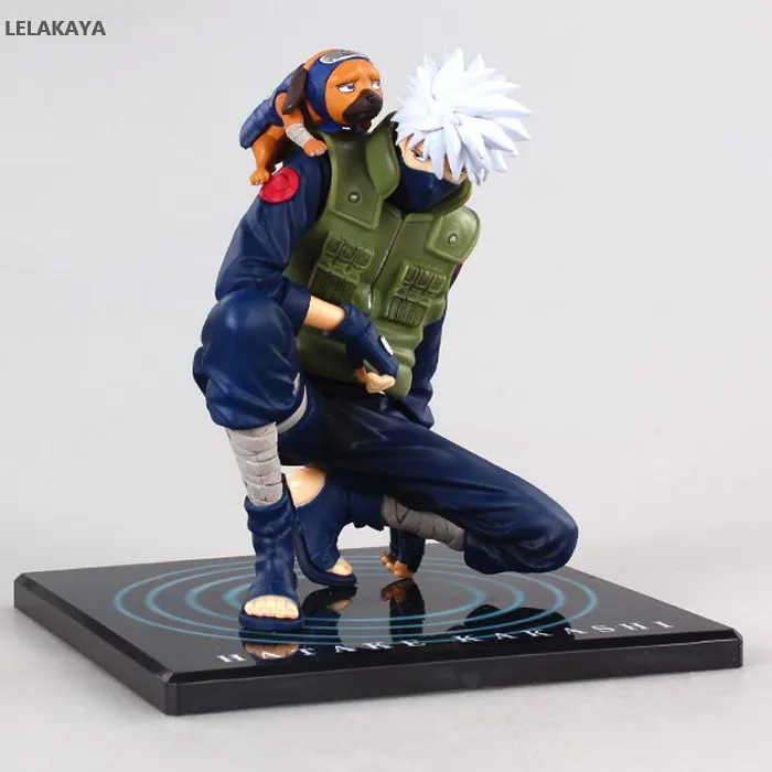 

14cm Anime Cosplay NARUTO Hatake Kakashi Squatting Ver Statue PVC Head Changeable Model Collection Brand New Doll Xmas Gift Toy