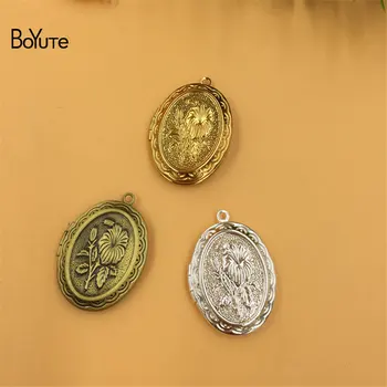 

BoYuTe (10 Pieces/Lot) 23*33*5MM Oval Floating Locket Can Insert Photo Locket Pendant Factory Direct Wholesale
