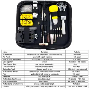 

148pcs/set Practical Blue/Black Watch Repairing Tools Watch Case Opener Back Case Cover Remover Maintenance Implement