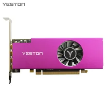 Yeston-tarjeta gráfica de 4 pantallas R7 350 4G D5 4 MINIDP, compatible con pantalla dividida 4G/128bit/GDDR5 700/4500MHz con 4 puertos MiniDP