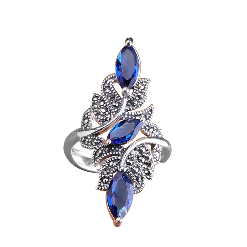 Classic Fashion Wedding Ring Exquisite Blue Zircon Female Ring 2020 Fashion New Wedding Jewelry New Year Gift