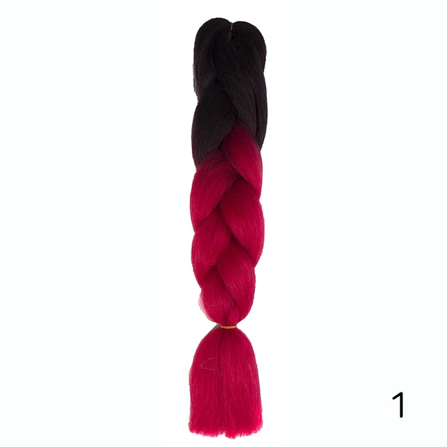 Hair Braid Synthetic Jumbo False Braid Pre Stretched Afro Wholesale Ombre Braiding Hair Extensions  Color Dreadlocks #4