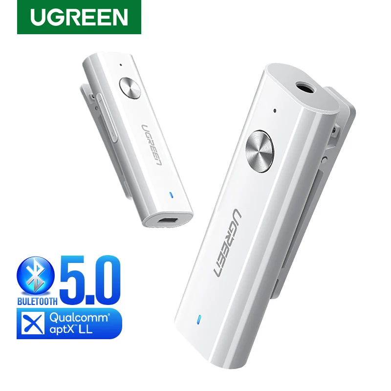 UGREEN récepteur Bluetooth 5.0 HiFi adaptateur Audio sans fil Support Microphone 3.5mm AUX Bluetooth aptX LL adaptateur avec batterie