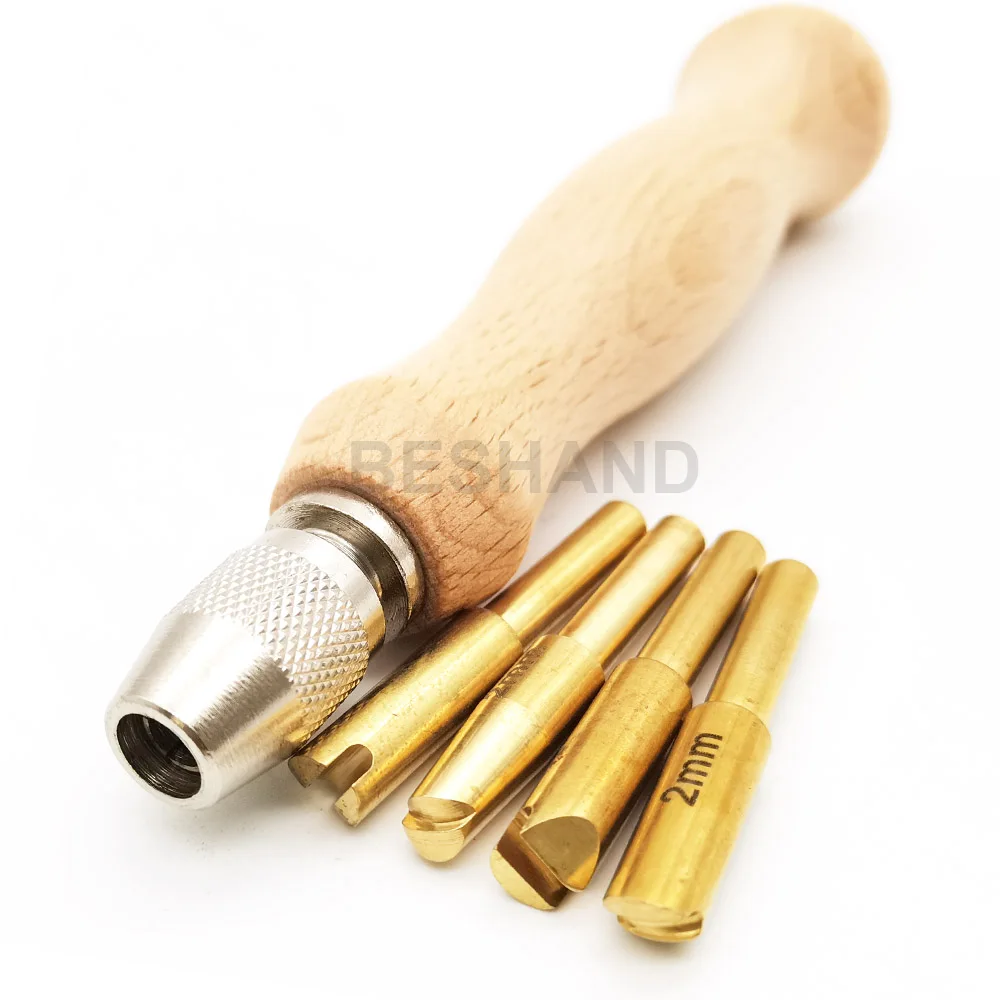 Círculo de latón LeatherCraft calibre 6 un.//Set Arc medidores de borde de cuero Herramientas Hazlo tú mismo