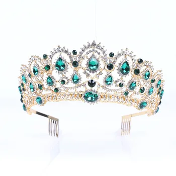 

European bridal headdress crown metal Rhinestone Wedding Hair