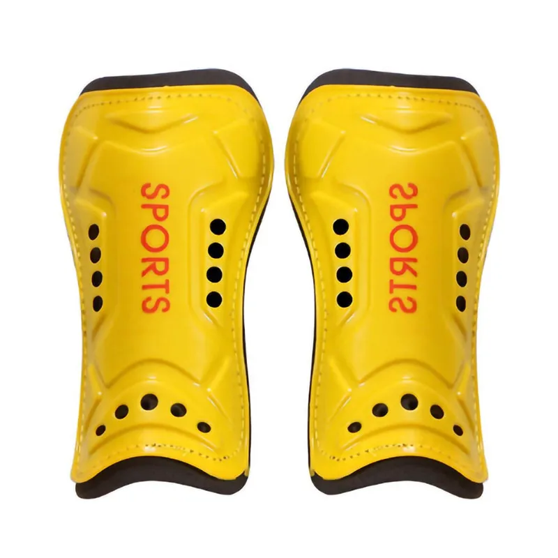 1 пара футбольные щитки для взрослых детей Футбольные Щитки на голень Ноги Рукава Щитки на голени для футбола взрослые наколенники Поддержка протектор - Color: yellow for adult