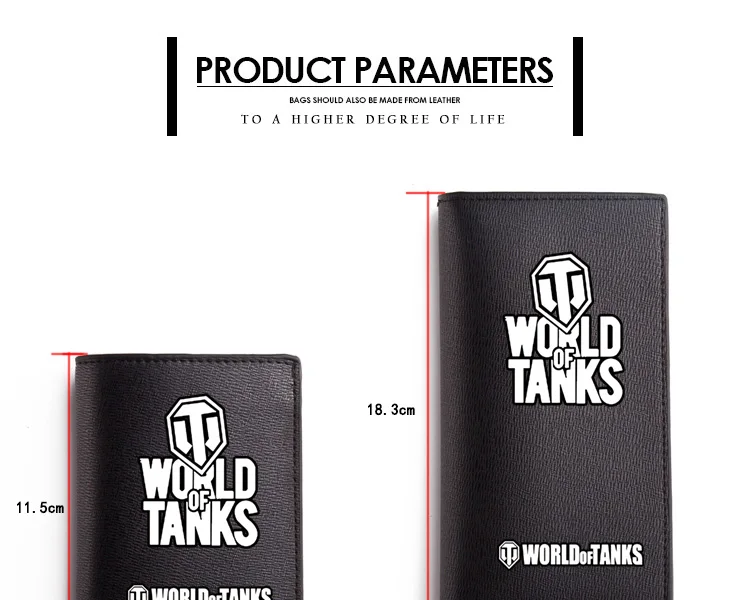World Tanks Battleship World War II WOT Game PU Leather Wallets Black Purse Unisex Kids Gift (1)