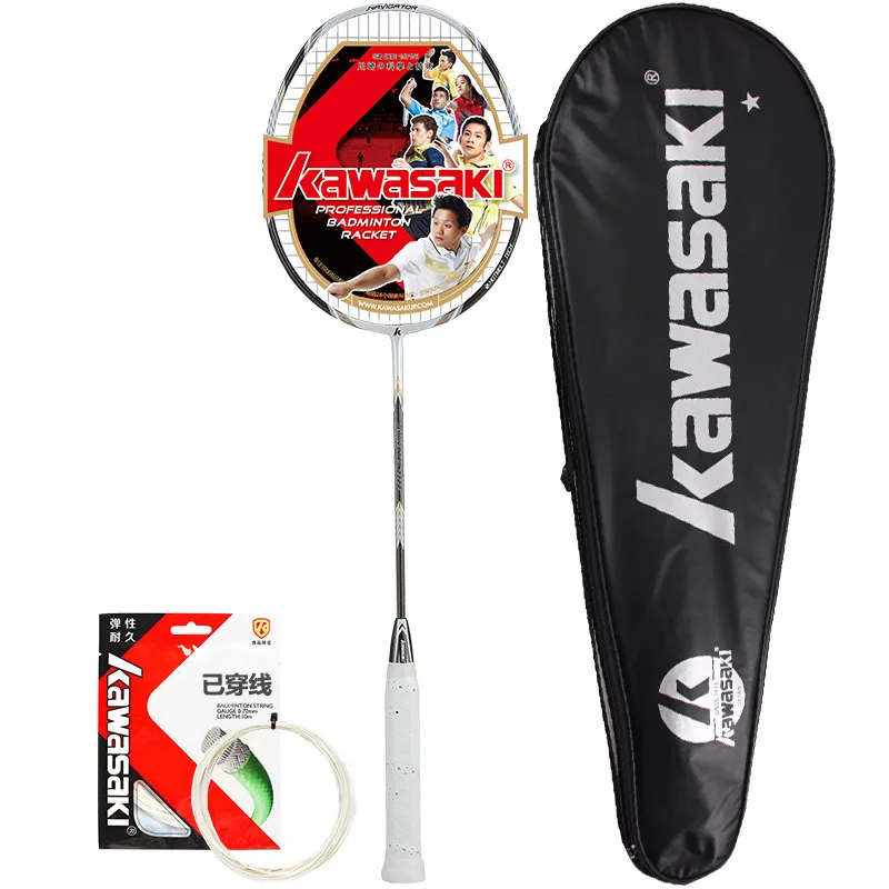 

KAWASAKI full carbon badminton racket single shot NAVIGATOR3300i (22 pounds threaded)