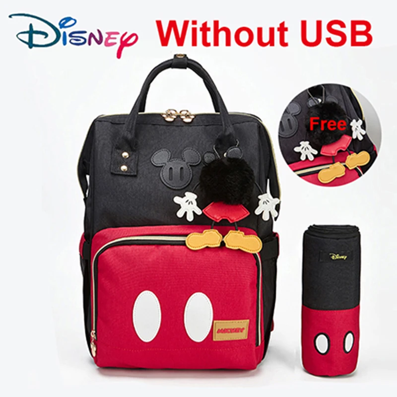 Сумка для подгузников disney, рюкзак, детские сумки для мамы, USB, для путешествий, влажный подгузник для мальчиков и девочек, органайзер для подгузников, инвалидная коляска с Микки Маусом - Цвет: BB0083