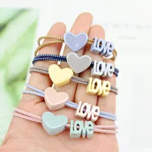 Корейский стиль-Сердце Любовь двойная линия узел повязка на голову аксессуары 2 юаней магазин детей женщин для завязывания волос