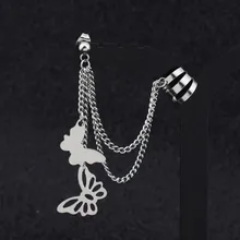 KPOP Butterfly Bangtan Boys Album JIMIN star серьги-гвоздики модные ювелирные изделия из нержавеющей стали двойные пирсинг серьги звезда Луна ювелирные изделия