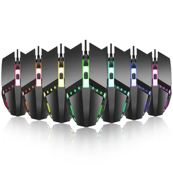 

Computer Mouse Gamer Professional Gaming Mouse 1600 DPI Wired Optical Glowing mouse LED Computer Mice USB Cable Mouse for PC